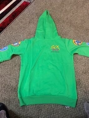 Men’s medium nwt  greenChrome Hearts Matty Boy "Sex Records" hoodie.